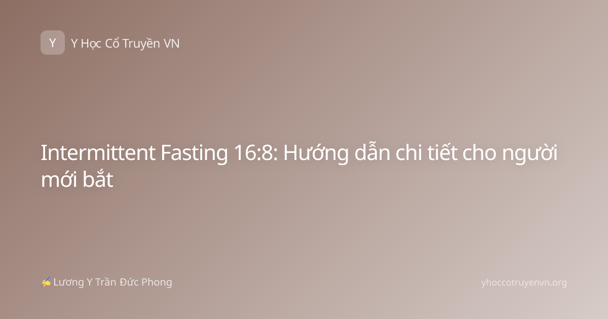 Intermittent Fasting 16:8: Hướng dẫn chi tiết cho người mới bắt